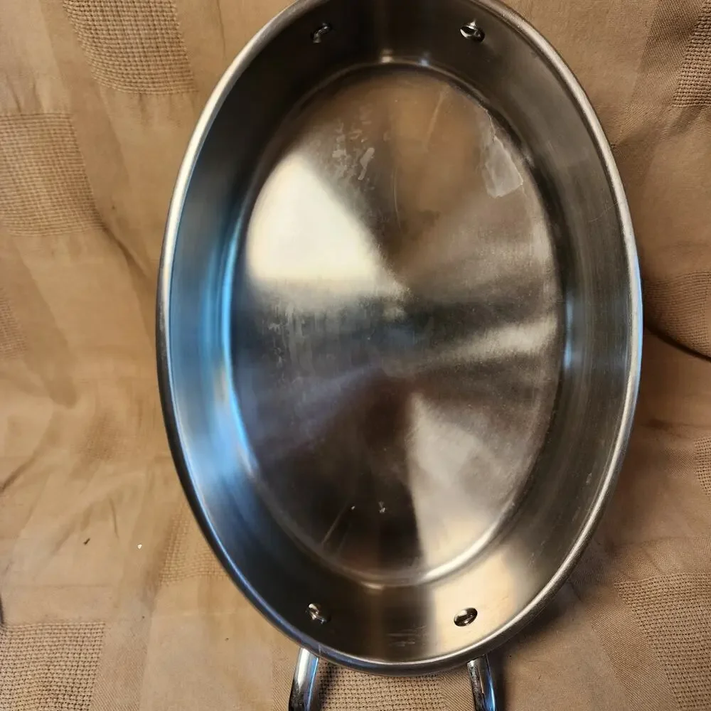 Princess House Stainless Steel 5-Qt. Oval Sauté Pan-NEW